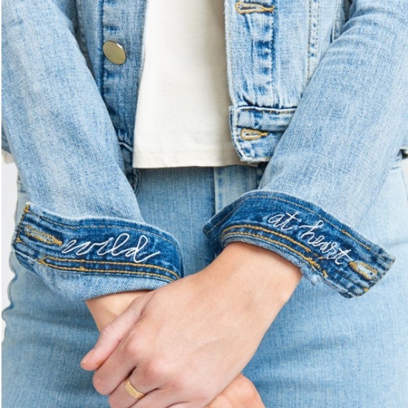 Girlfriend denim jacket Mimi NWT - Picture 2 of 7